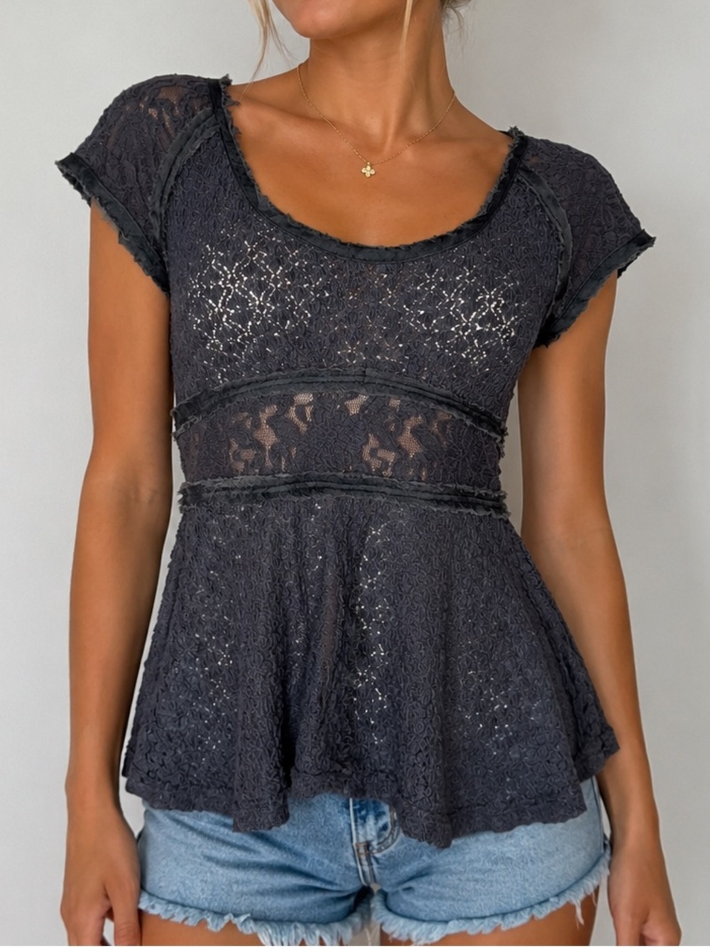 Free People Crochet Lace Crop Top